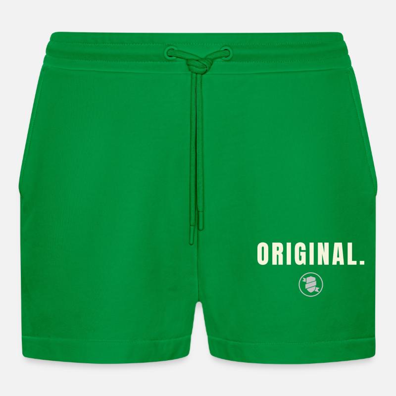 Original. Success Edition - Silver Shield - Organic Relaxed Cropped Shorts Made in EU - City Green
