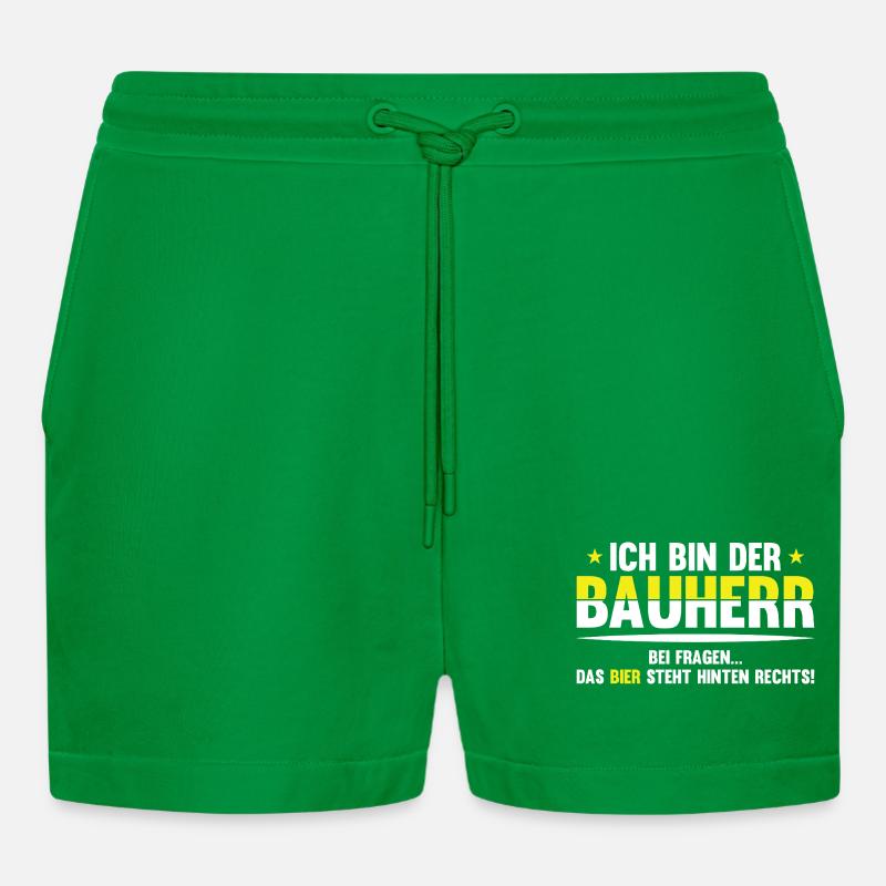 Bayerischer Bierwitz Spruch - Organic Relaxed Cropped Shorts Made in EU - City Green