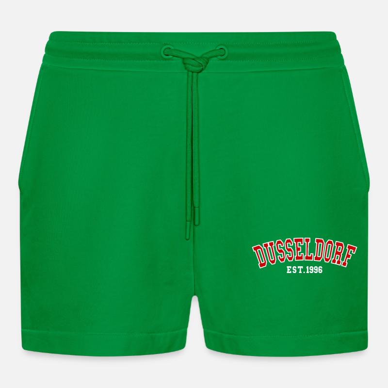Dusseldorf Est. 1996 - Organic Relaxed Cropped Shorts Made in EU - City Green