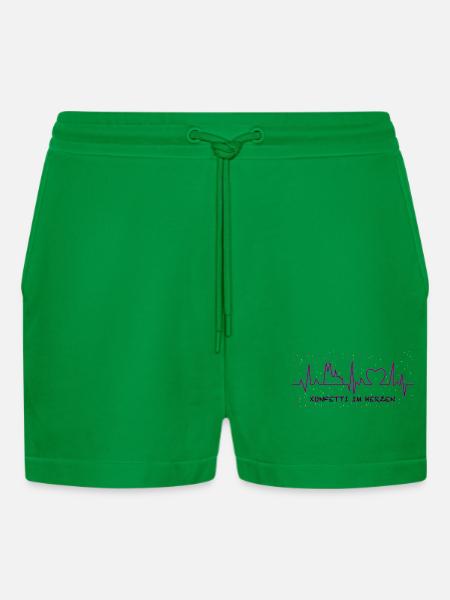 Konfetti im Herzen - Pink - Organic Relaxed Cropped Shorts Made in EU - City Green