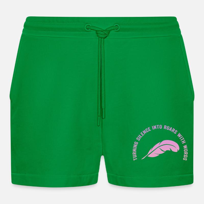 Wortfeder: Stille wird Weg - Organic Relaxed Cropped Shorts Made in EU - City Green