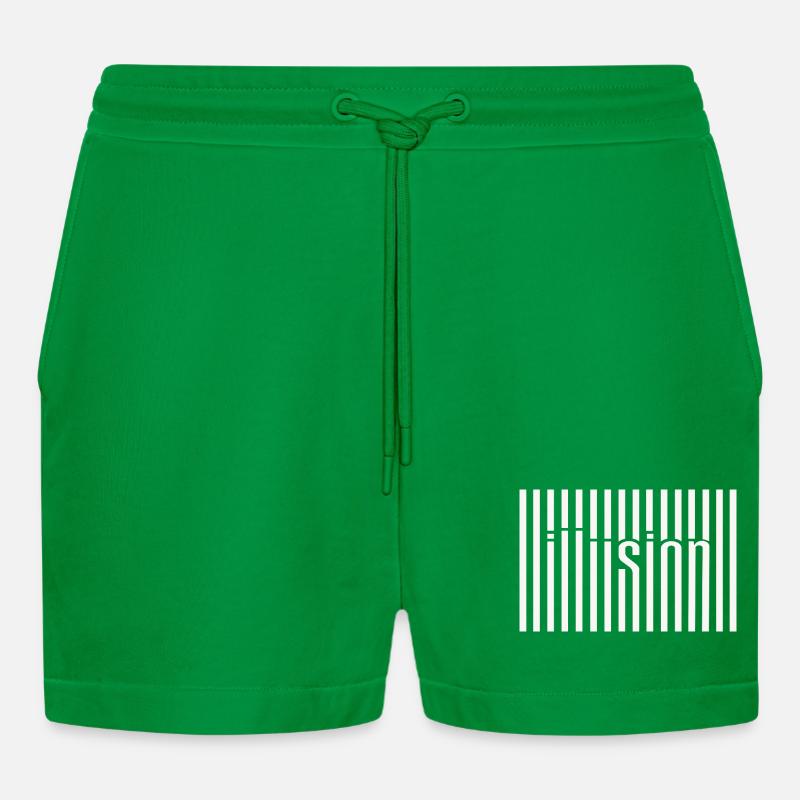 Illusion du code-barres - Short bio décontracté court fabriqué en UE - City Green