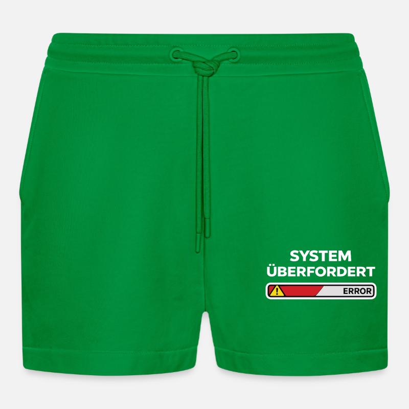 System überfordert Error - Organic Relaxed Cropped Shorts Made in EU - City Green