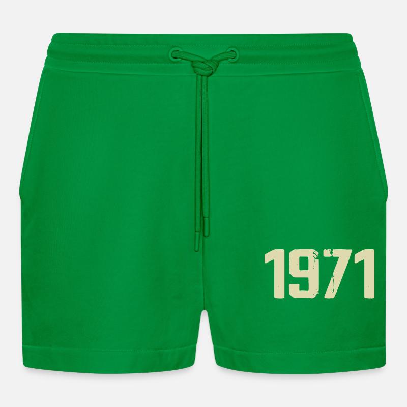 Jubilee 1971 - Organic Relaxed Cropped Shorts Made in EU - City Green