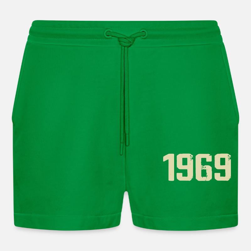 Jubilee 1969 - Organic Relaxed Cropped Shorts Made in EU - City Green
