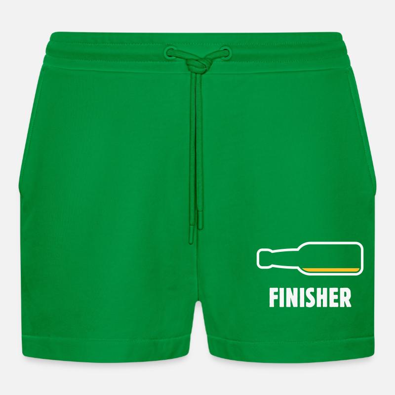 Finisher (Bier / Bierchen / Biertrinker / NEG 2C) - Organic Relaxed Cropped Shorts Made in EU - City Green