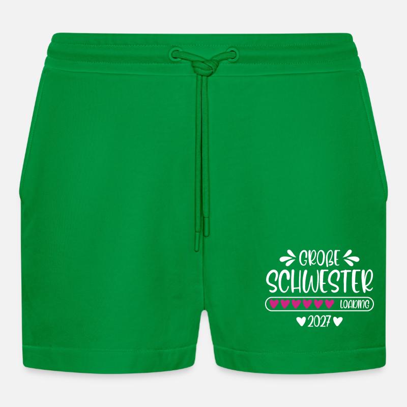 Große Schwester 2027 loading - Organic Relaxed Cropped Shorts Made in EU - City Green