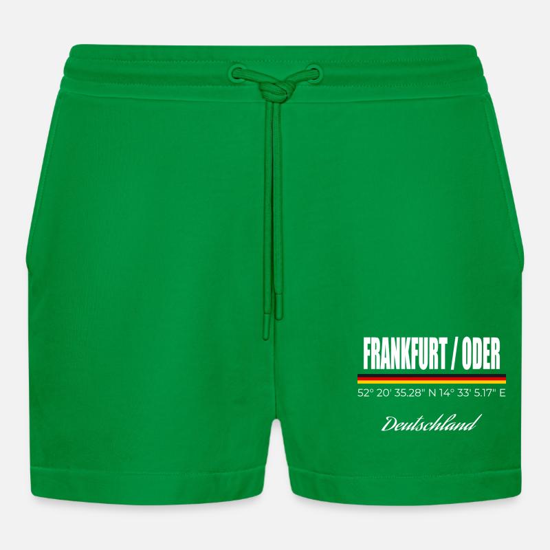 Frankfurt / Oder - Organic Relaxed Cropped Shorts Made in EU - City Green