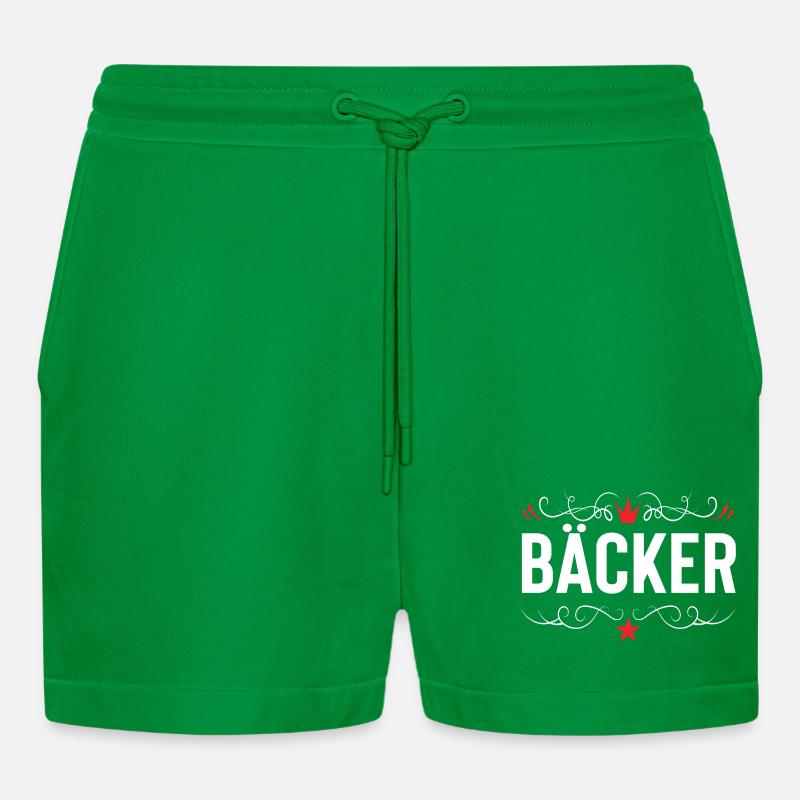 Bäcker Beruf - Organic Relaxed Cropped Shorts Made in EU - City Green