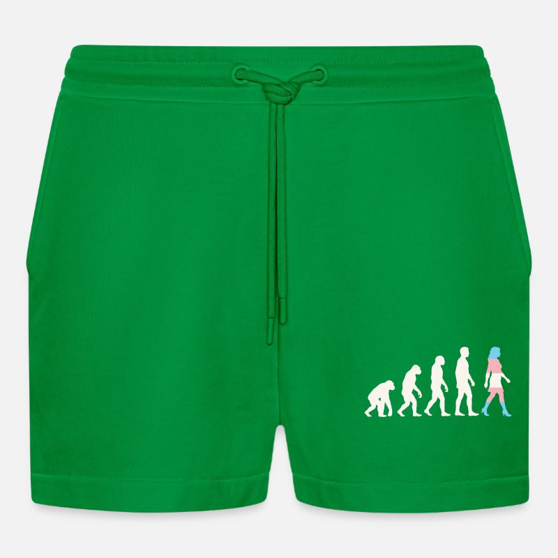 LGBTQ-Pride-Monat – Trans-Evolution - Organic Relaxed Cropped Shorts Made in EU - City Green