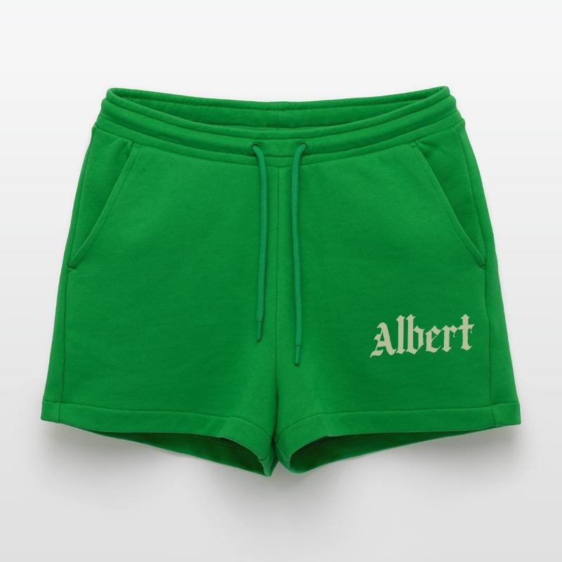 Albert Gothic Script  Organic Relaxed Cropped Shorts Made in EU