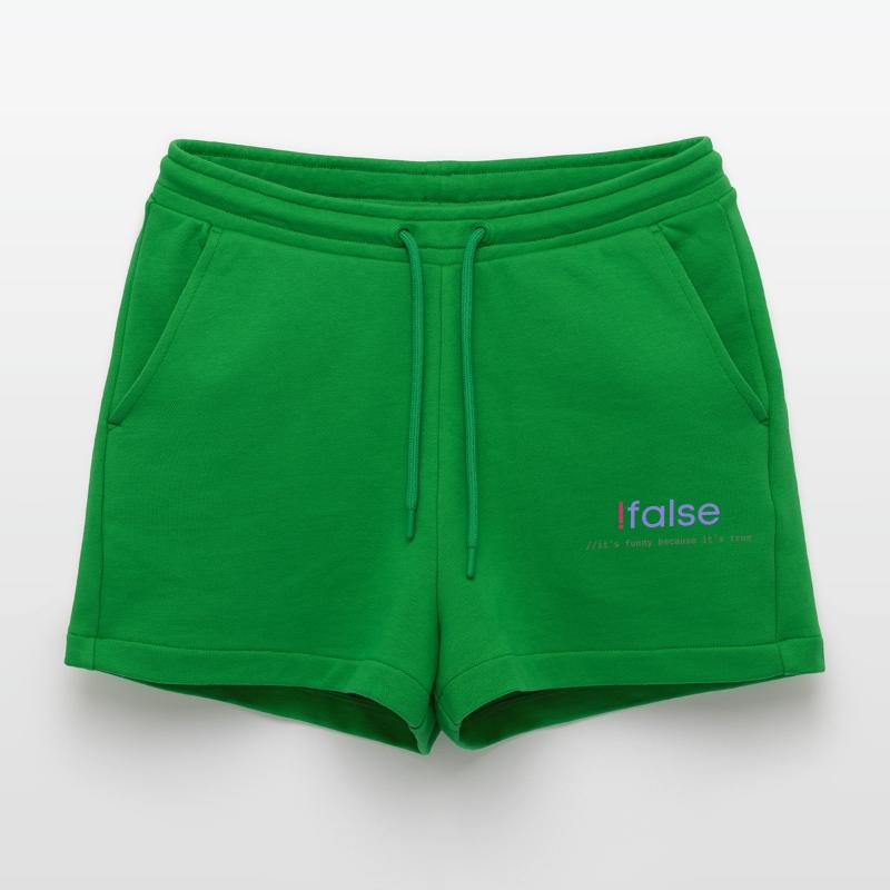 Ifalse Funny Coder Programming Pun Organic Relaxed Cropped Shorts Made in EU