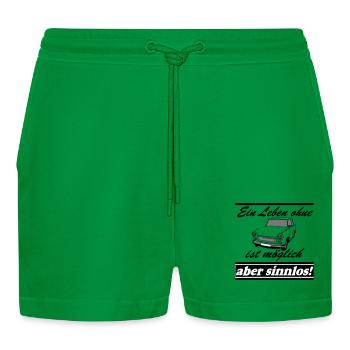  , ein Leben ohne  ..(25) - Organic Relaxed Cropped Shorts Made in EU - City Green - Vorne