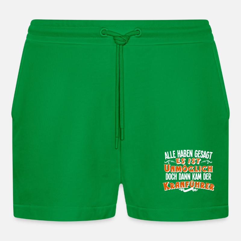 Kranführer - Organic Relaxed Cropped Shorts Made in EU - City Green