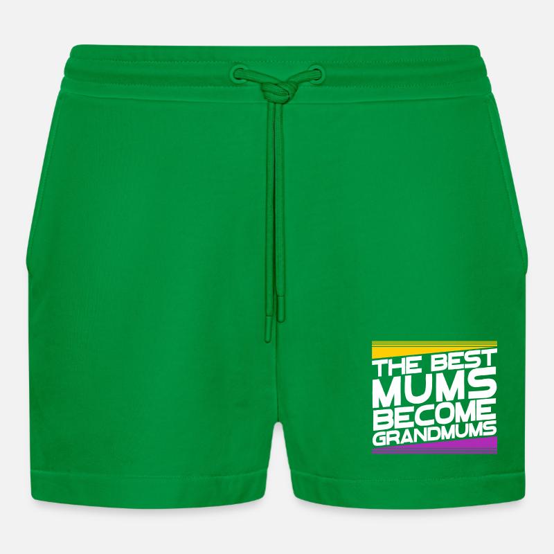 Oma Glückwunsch Großmutter Großmama Statement - Organic Relaxed Cropped Shorts Made in EU - City Green