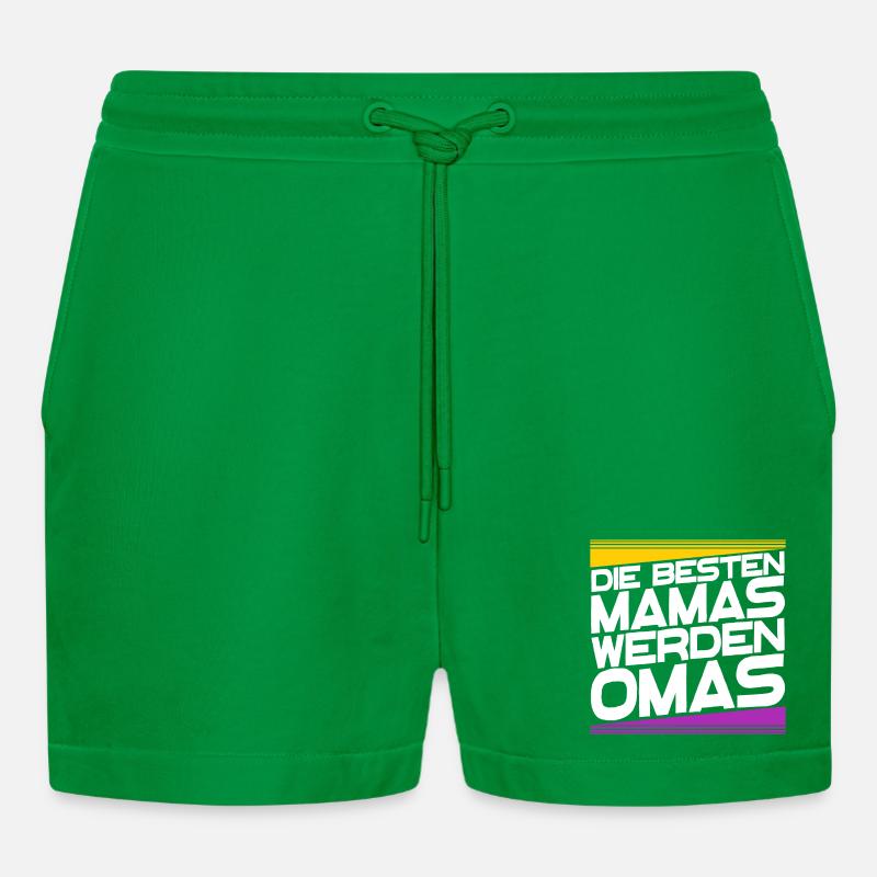 Großmutter Oma gratulation Statement Großmama - Organic Relaxed Cropped Shorts Made in EU - City Green
