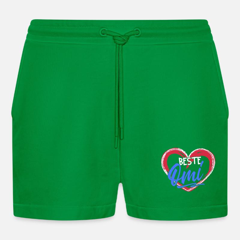 Großmama Glückwunsc Statement Beste Oma Großmutter - Organic Relaxed Cropped Shorts Made in EU - City Green