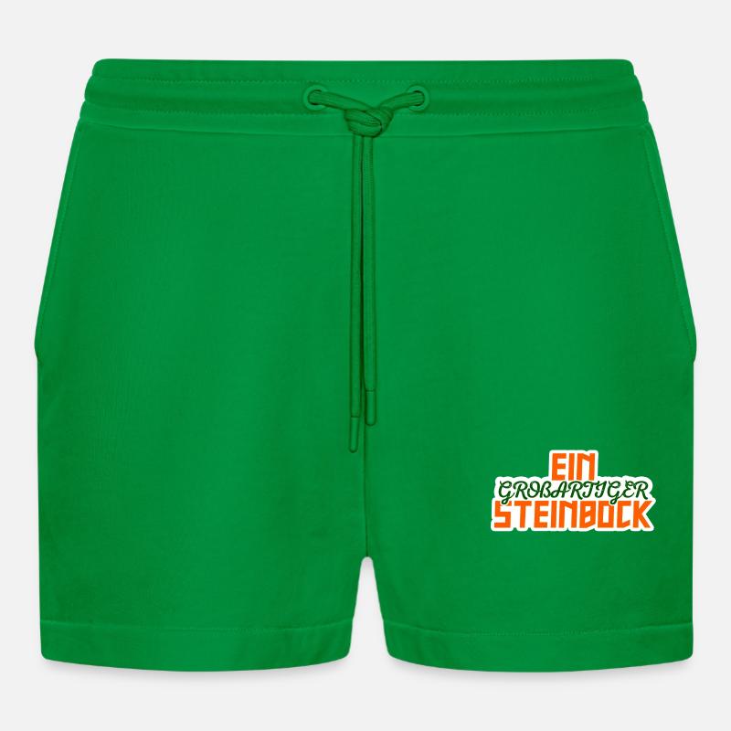Steinbock Galaxy Statement Tierkreiszeichen Himmel - Organic Relaxed Cropped Shorts Made in EU - City Green