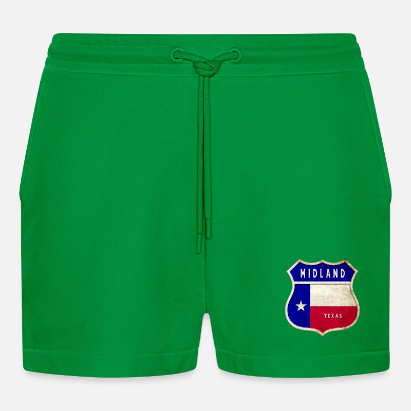 Design du drapeau Midland Texas - Short bio décontracté court fabriqué en UE - City Green