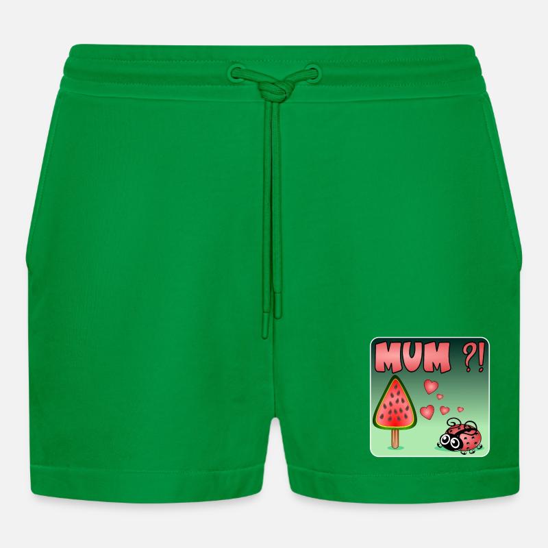 Wassermelone BUG - Organic Relaxed Cropped Shorts Made in EU - City Green