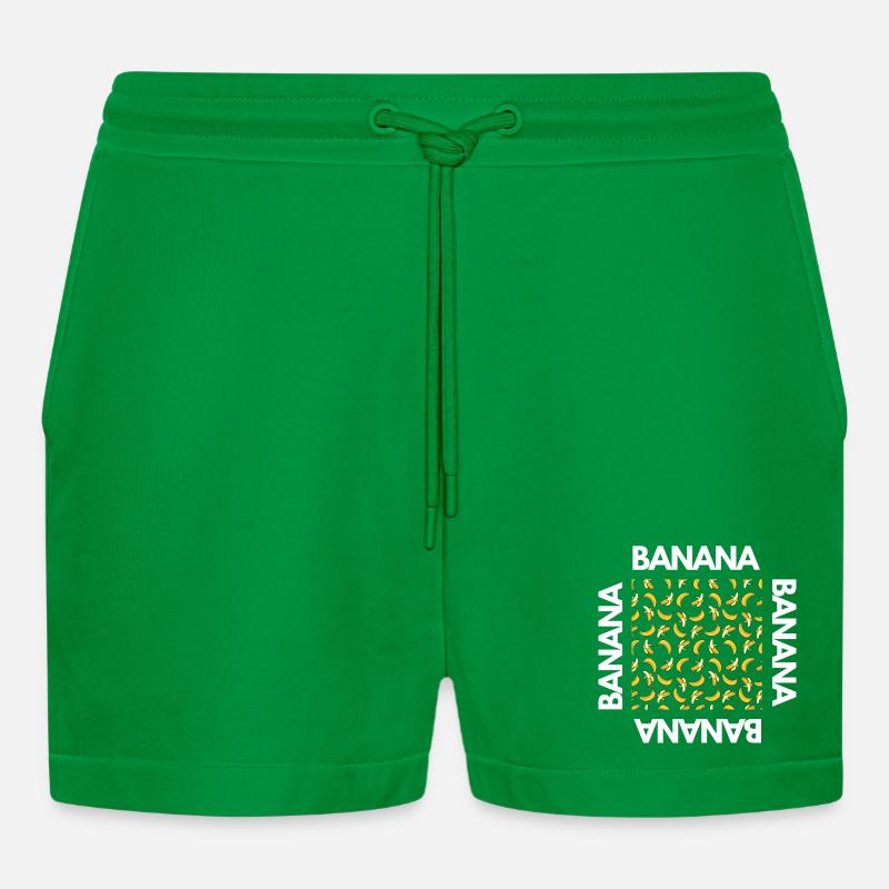 Bananenmuster Ästhetisches Obst-Modehemd - Organic Relaxed Cropped Shorts Made in EU - City Green