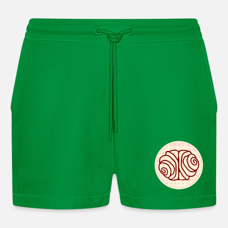 FRANZBRÖTCHEN GEBÄCK HAMBURGER STUDENTIN - Organic Relaxed Cropped Shorts Made in EU - City Green