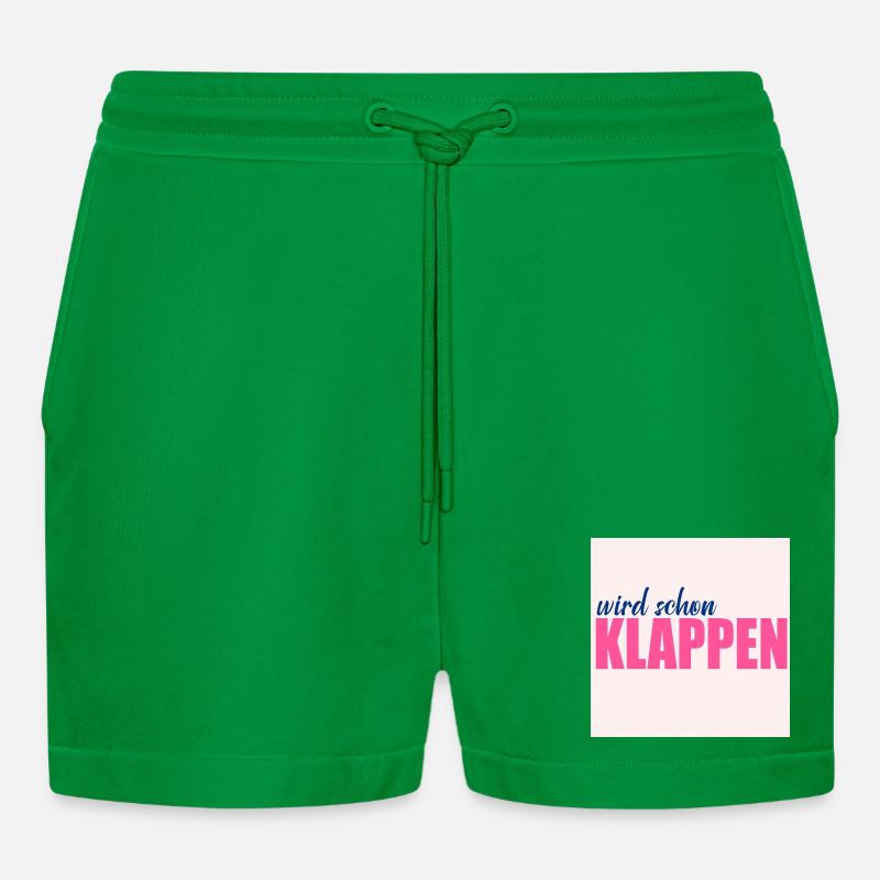 Will work out Optimism - Organic Relaxed Cropped Shorts Made in EU - City Green