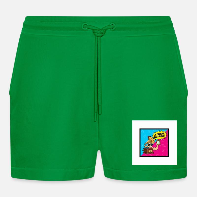 Je deviens Classique Pop Retro - Short bio décontracté court fabriqué en UE - City Green