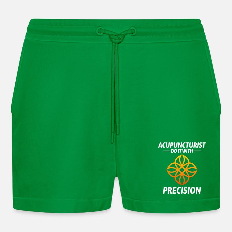 Licensed TCM Practitioner Expert Accuracy  - Organic Relaxed Cropped Shorts Made in EU - City Green