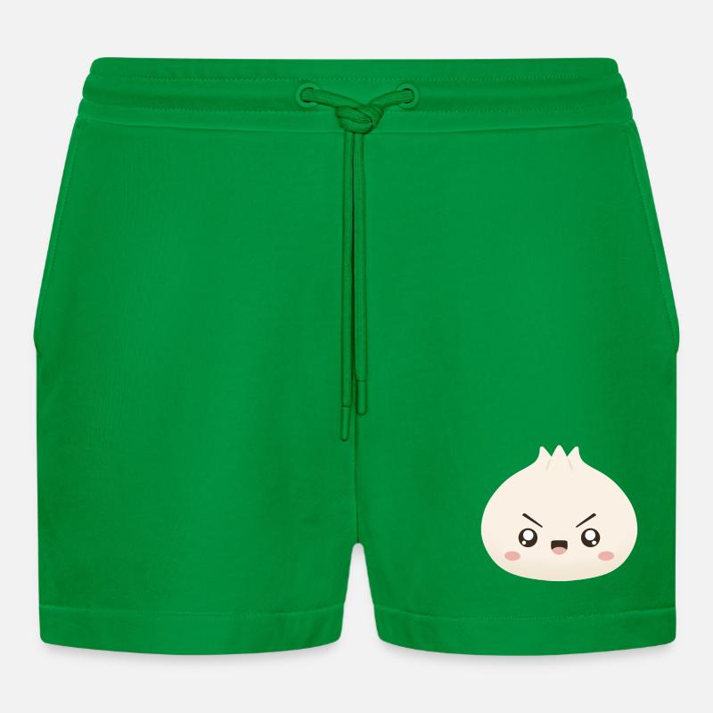 Mascotte mignonne de Grumpy Dumpling - Short bio décontracté court fabriqué en UE - City Green
