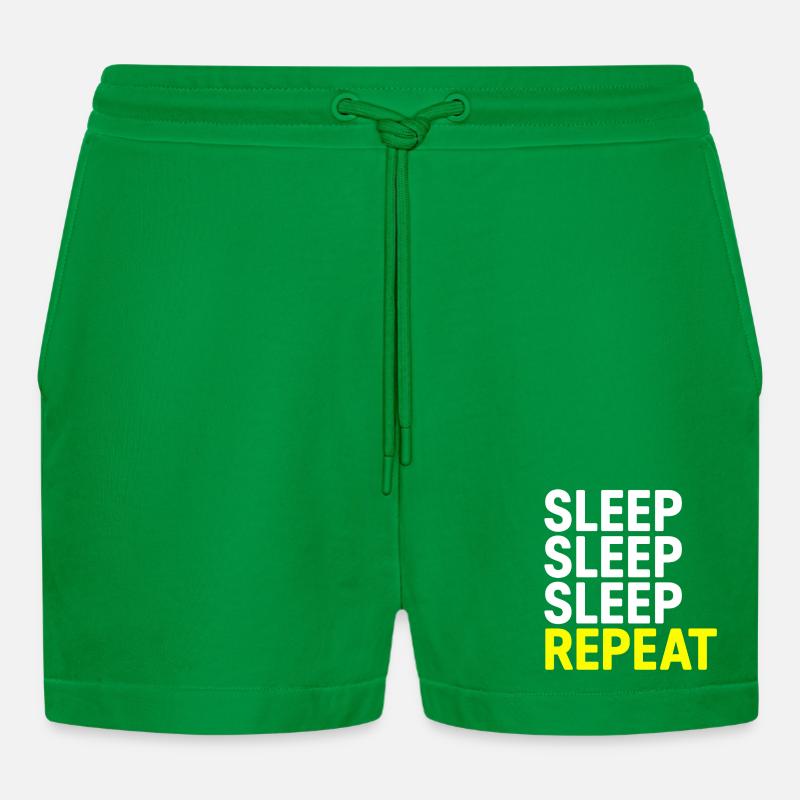 Søvn Søvn Søvn Gentag - Organic relaxed cropped shorts made in EU - City Green