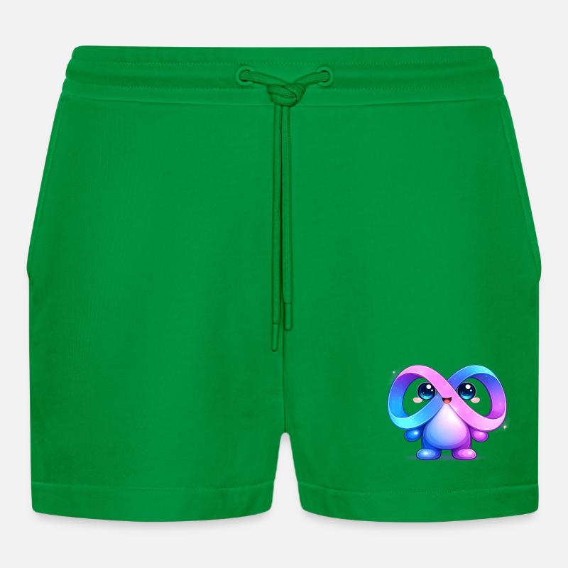 Niedlicher Meta-Infinity-Maskottchen-Aufkleber - Organic Relaxed Cropped Shorts Made in EU - City Green