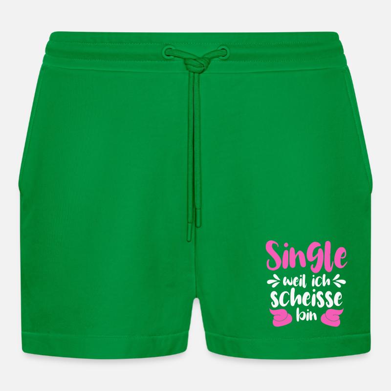 Single weil ich scheiße bin - Organic Relaxed Cropped Shorts Made in EU - City Green