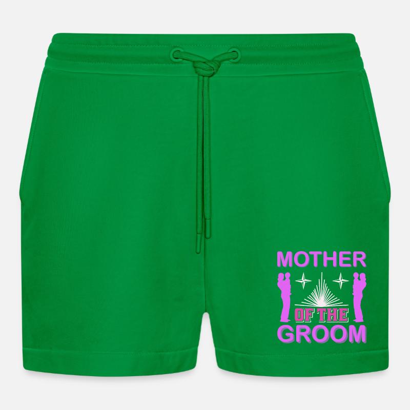 Mutter des Bräutigams Hochzeitsmama-Geschenkhemd - Organic Relaxed Cropped Shorts Made in EU - City Green