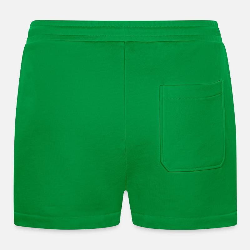 Illustrated designs with eagle Organic Relaxed Cropped Shorts Made in EU