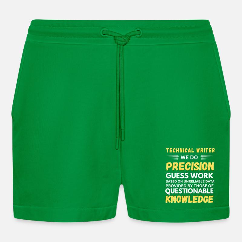 Technical Writer Precision Guesswork - Organic Relaxed Cropped Shorts Made in EU - City Green