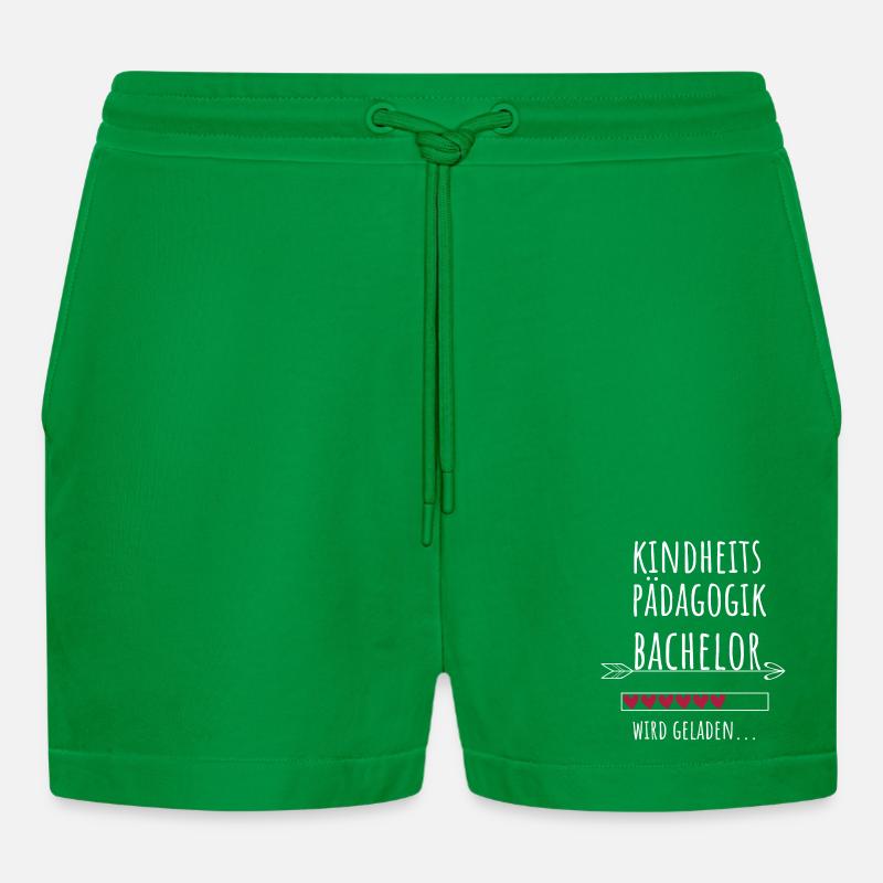 Kindheitspädagogik Bachelor Studium Geschenk - Organic Relaxed Cropped Shorts Made in EU - City Green