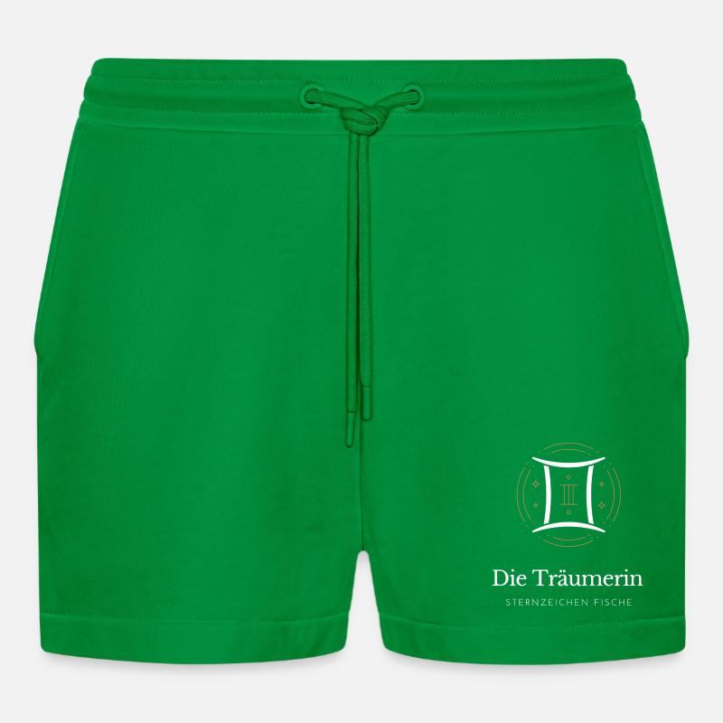 Pisces Träumerin Sternzeichen Muster - Organic Relaxed Cropped Shorts Made in EU - City Green
