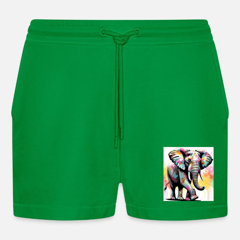 Elefant - Organic Relaxed Cropped Shorts Made in EU - City Green