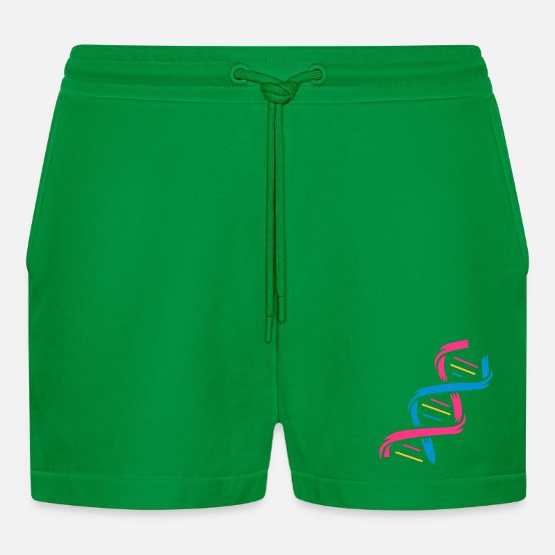 Die Struktur eines DNA-Moleküls - Organic Relaxed Cropped Shorts Made in EU - City Green