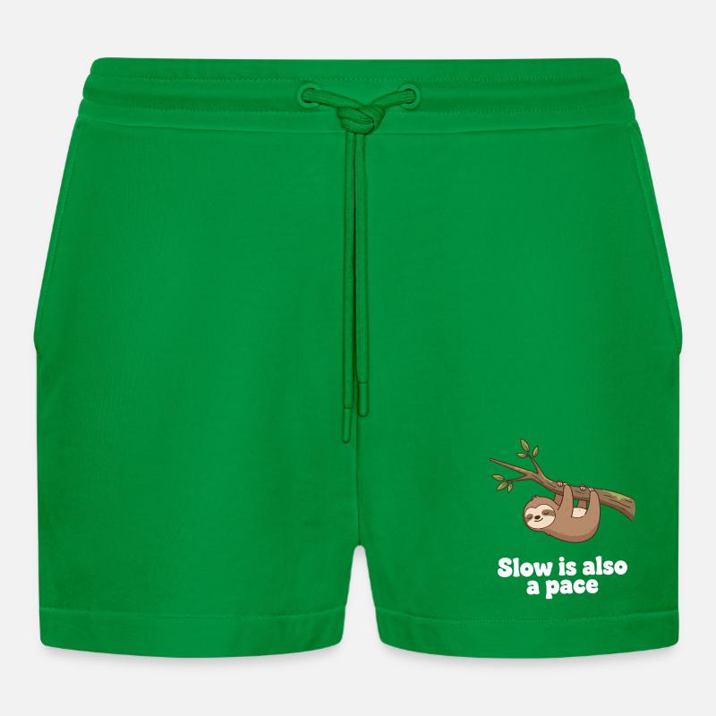 Langsam ist auch ein Tempo - Organic Relaxed Cropped Shorts Made in EU - City Green