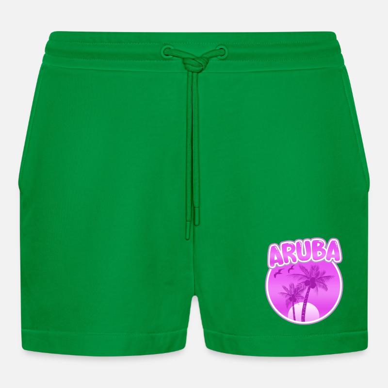 Aruba comme plage - Short bio décontracté court fabriqué en UE - City Green