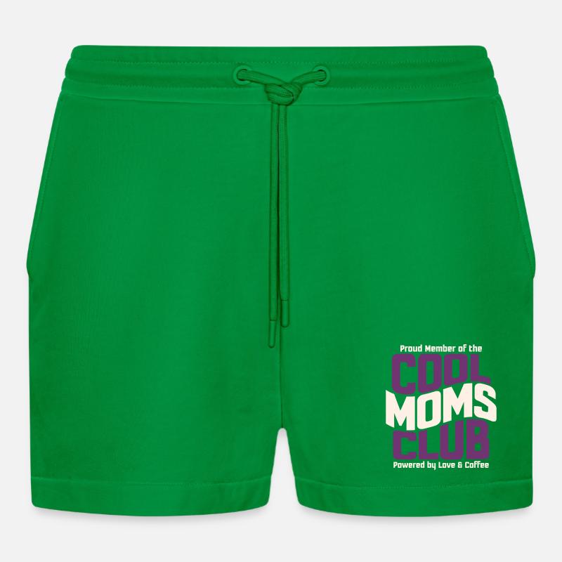 Cool Moms Club - Mama Geschenk Muttertag - Organic Relaxed Cropped Shorts Made in EU - City Green