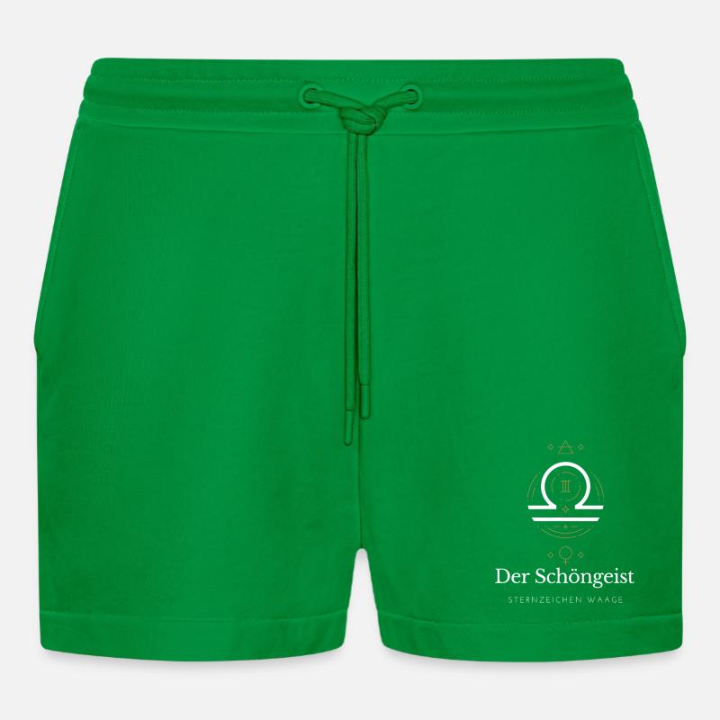 Der Schöngeist - Sternzeichen Waage - Organic Relaxed Cropped Shorts Made in EU - City Green