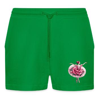 Balletttänzerin mit Tutu - Organic Relaxed Cropped Shorts Made in EU - City Green - Vorne