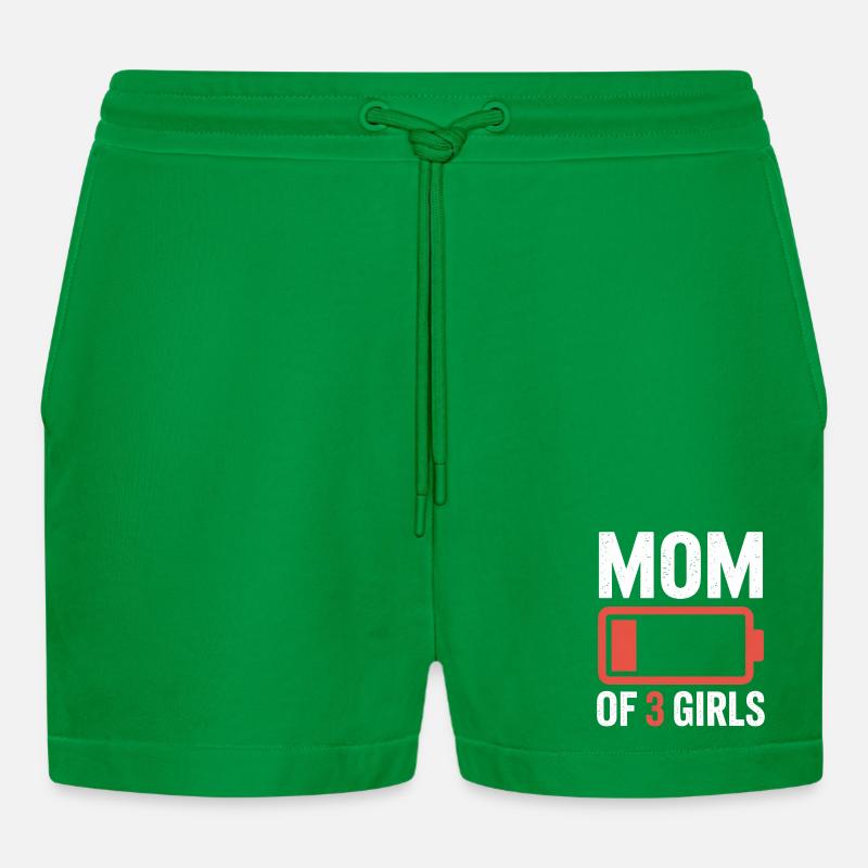 Mutter von 3 Mädchen - Organic Relaxed Cropped Shorts Made in EU - City Green