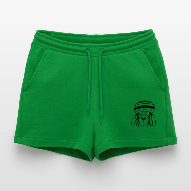 Dog Reggae Dreadlocks Hat Chill Relaxed Cool Organic Relaxed Cropped Shorts Made in EU