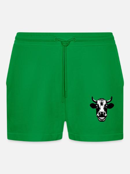 Grinning Cow - Organic Relaxed Cropped Shorts Made in EU - City Green