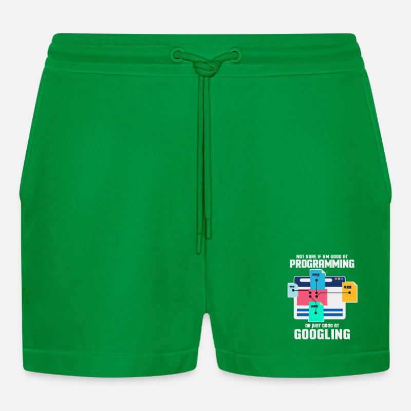 Programmierer Programmieren IT Computer Geschenk - Organic Relaxed Cropped Shorts Made in EU - City Green
