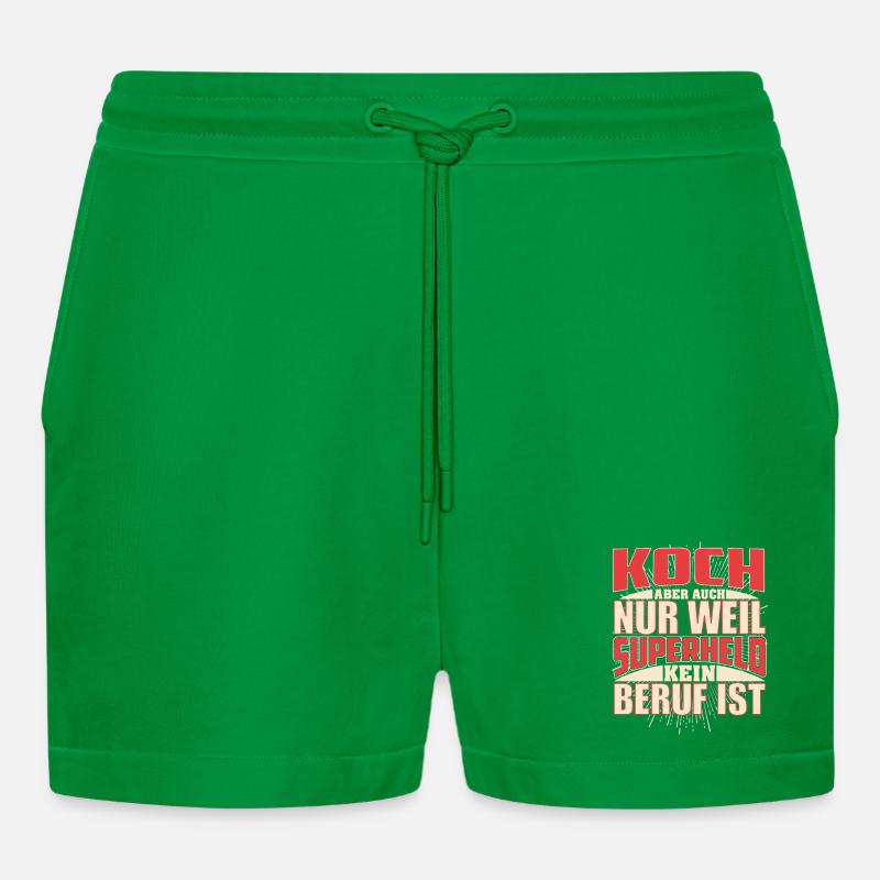 Koch Superheld - Organic Relaxed Cropped Shorts Made in EU - City Green